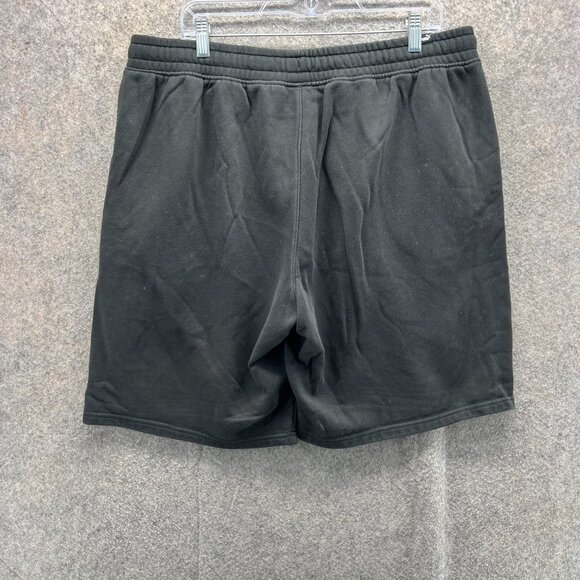 Puma Shorts Mens XL Black White Elastic Waist Spell Out Logo Extra Large Fleece - Picture 7 of 10